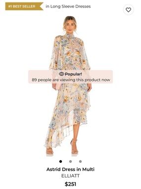 Elliatt Pastel Floral Asymmetric Maxi Skirt - Pastel Floral